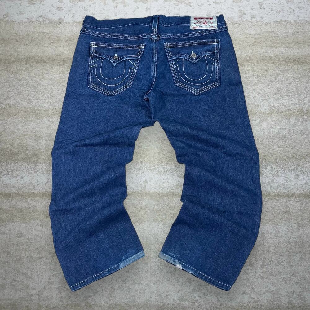 Vintage Y2K True Religion Skater Jeans 42x32 Ricky Fit Dark Wash Made in USA